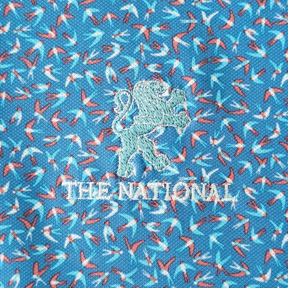 Peter Millar XL Summer Comfort The National Polo Shirt Short Sleeve Blue Birds - Picture 6 of 8
